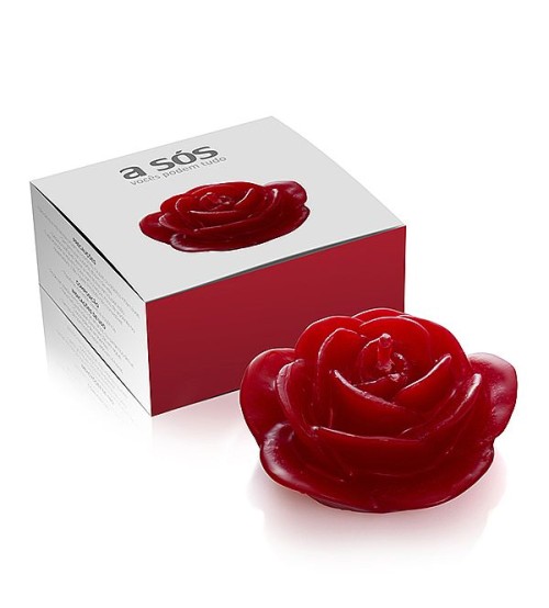 Vela Flutuante Rosa Vermelha com Aroma Dama da Noite