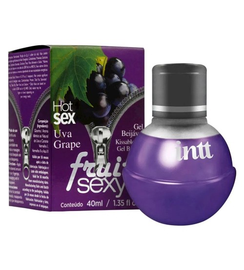 Gel Beijável Sabor Uva Fruit Sexy