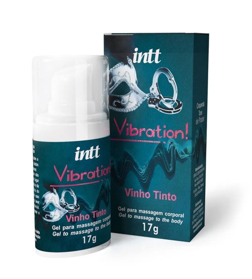 Gel Excitante Vibration Cinquenta tons de Cinza sabor Vinho Tinto Intt