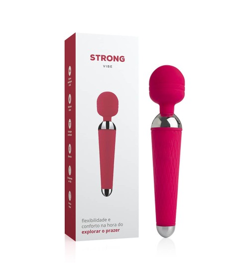 Vibrador e Estimulador Multivelocidade Recarregável Strong Vibe