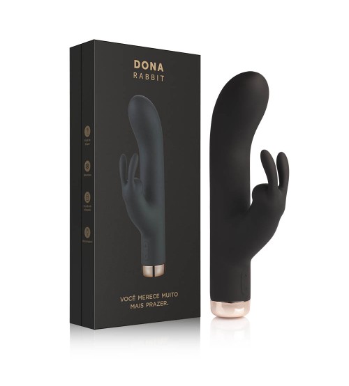 Vibrador e Estimulador Multivelocidade Recarregável Dona Rabbit